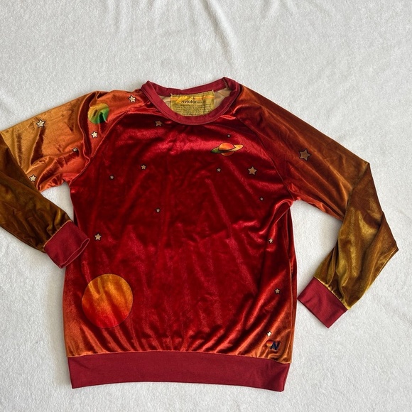 Aviator Nation Tops - Aviator Nation Celestial Galaxy Pullover Velvet